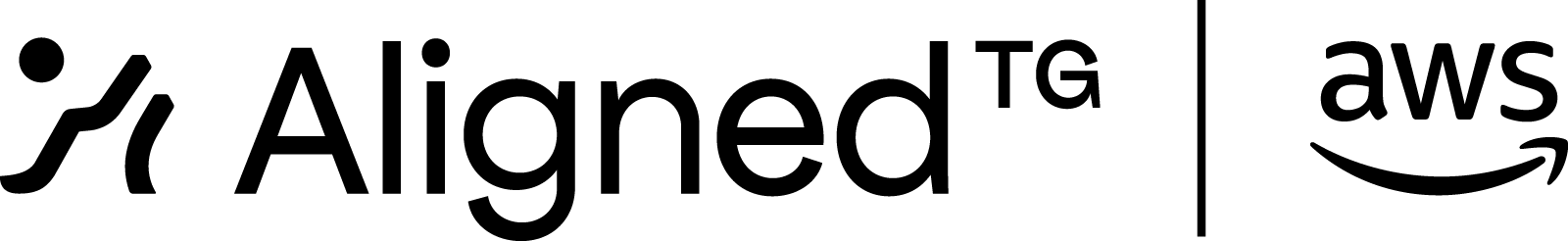 Aligned TG - Logo - Secondary - AWS - One Color - Black - RGB